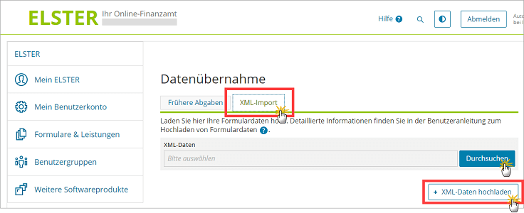 MeinBüro Handbuch für Fortgeschrittene: ELSTER Datenübernahme