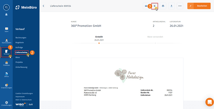 MeinBüro Handbuch für Fortgeschrittene:Labelerstellung Schritt 1