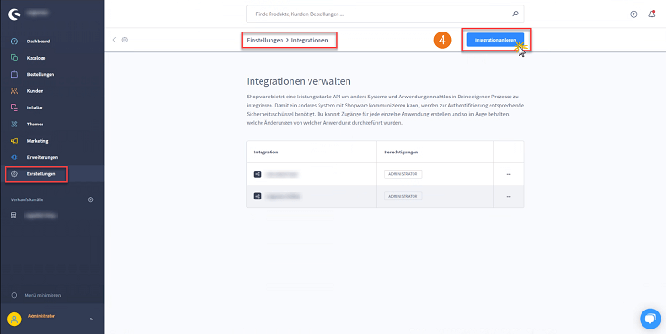 MeinBüro Handbuch für Fortgeschrittene: Shopwareintegration Schritt 2