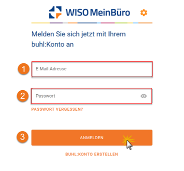 MeinBüro Handbuch für Fortgeschrittene: Anmeldung MeinBüro Account 