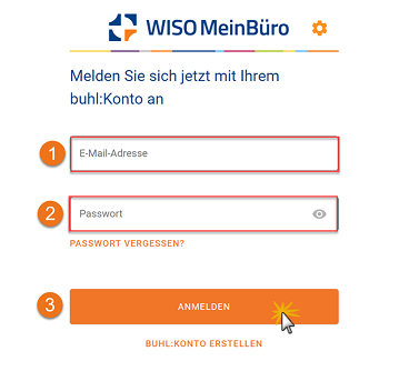 MeinBüro Handbuch für Fortgeschrittene: Anmeldung MeinBüro Account