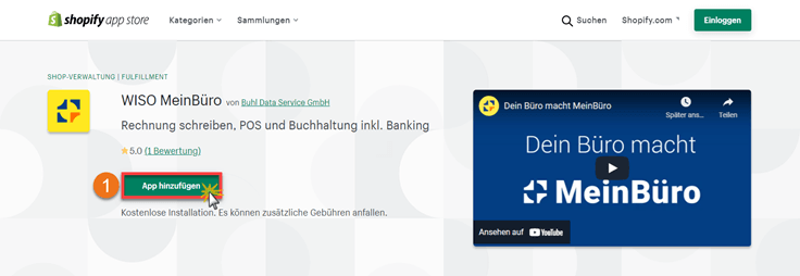 MeinBüro Handbuch für Fortgeschrittene: App hinzufügen