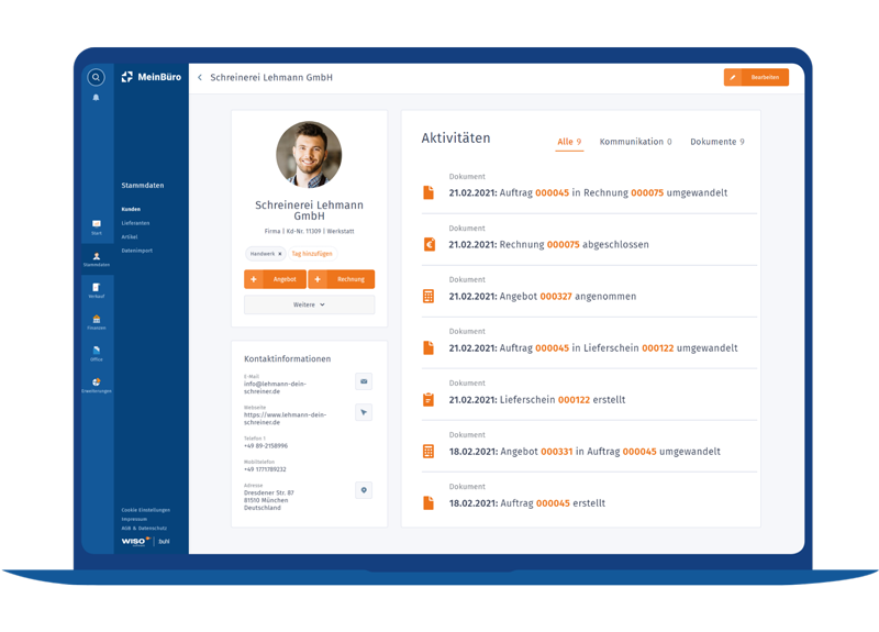 WISO MeinBüro Kunden & CRM