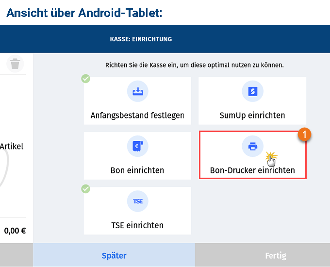 MeinBüro Handbuch für Fortgeschrittene: Bondrucker einrichten Android