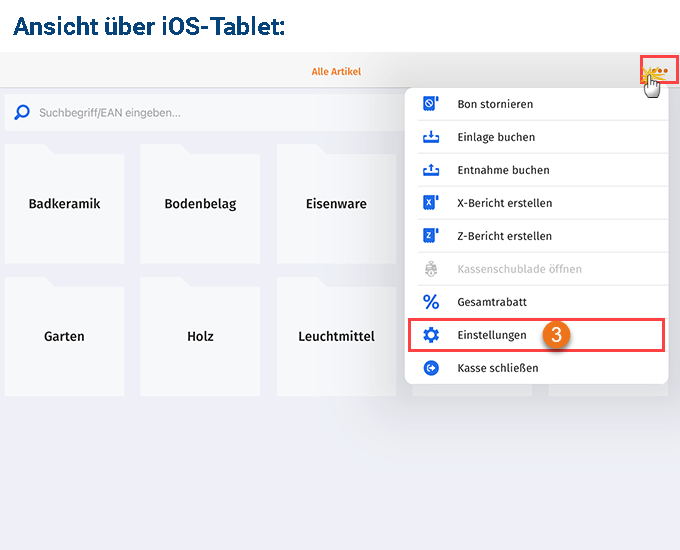 MeinBüro Handbuch für Fortgeschrittene: Optionsmenü iOS
