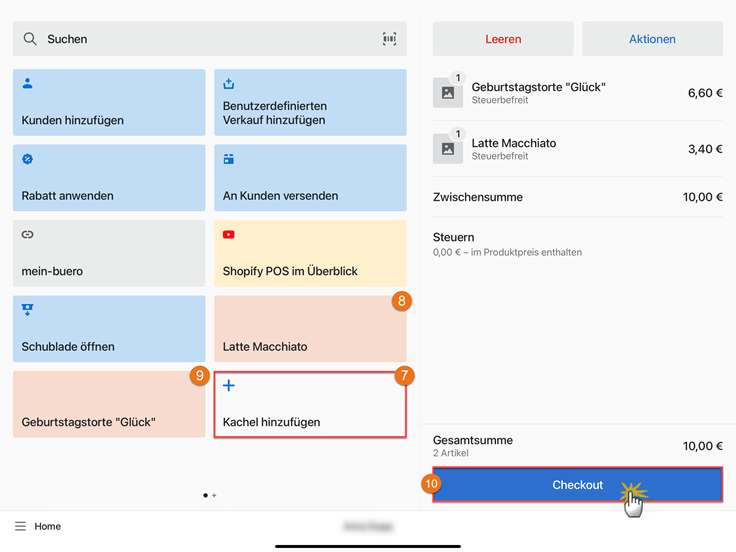 MeinBüro Handbuch für Fortgeschrittene: Shopify POS Kassiervorgang