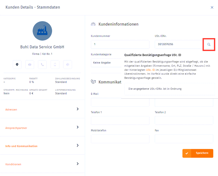 Handbuch für WISO MeinBüro Web: USt.-IdNr.