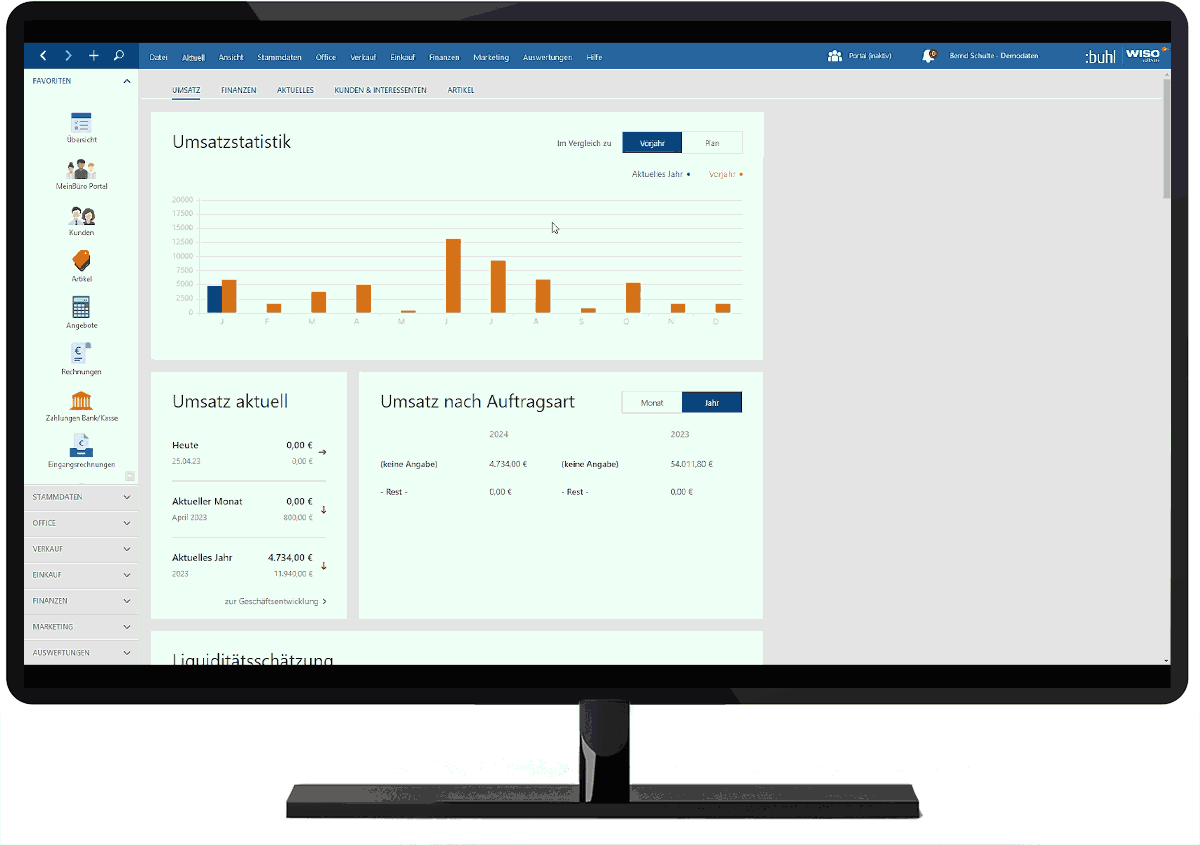 Erstellen Sie Ihre Einnahmenüberschussrechnung (EÜR) direkt aus WISO MeinBüro Desktop