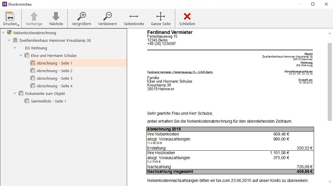 Wiso Hausverwalter 2018 Standard Nebenkosten Abrechnen