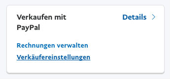 finanzblick PayPal-Einrichtung Verkäufereinstellungen API