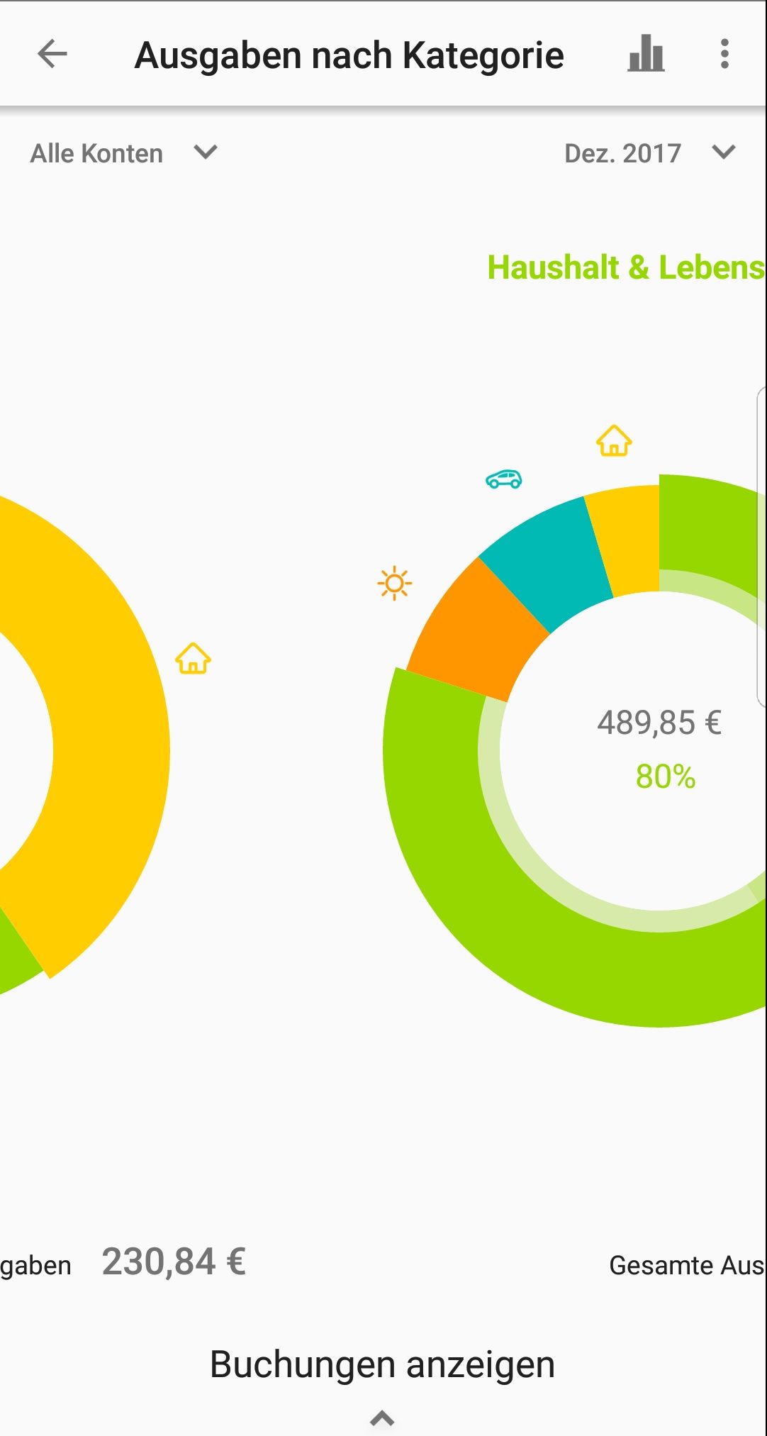 finanzblick android Auswertungen swipen 2