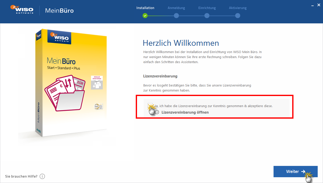 Startfenster MeinBüro