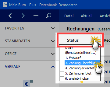 Spaltenorientierter Dropdown-Filter