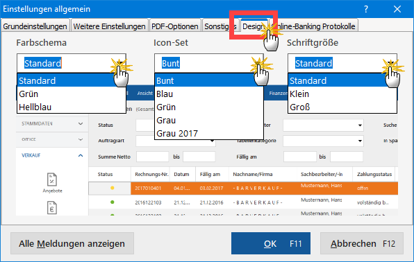Design Ansicht