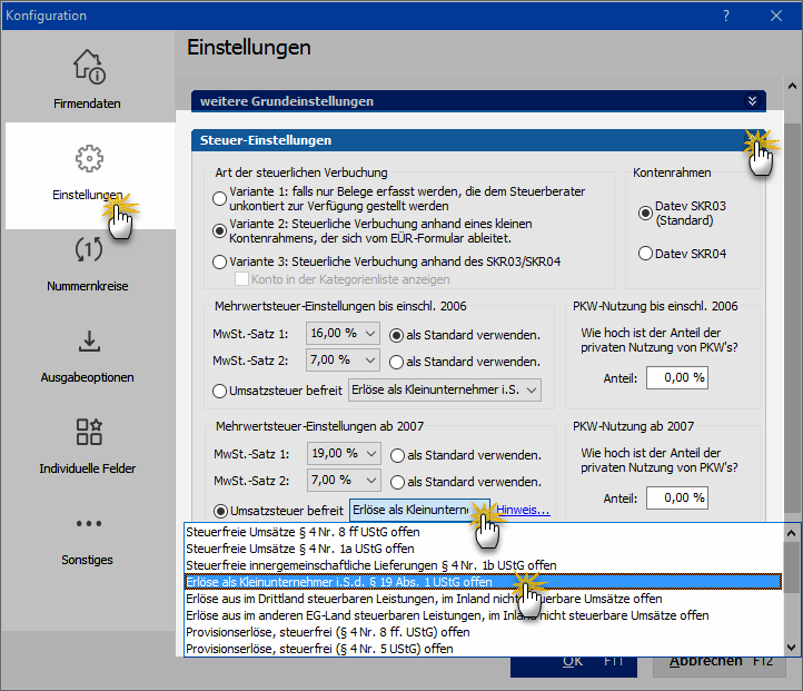 Umsatzsteuer befreit