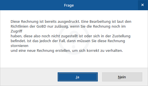 GoBD Meldung
