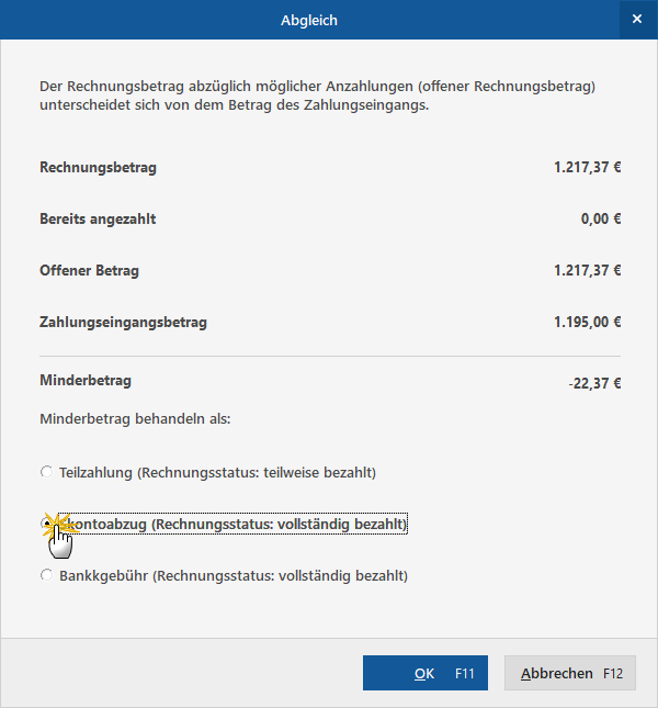 Teilzahlungen verwalten