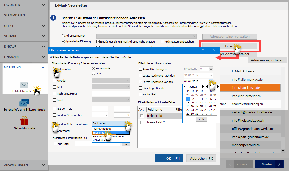 E-Mail-Newsletter Ansicht