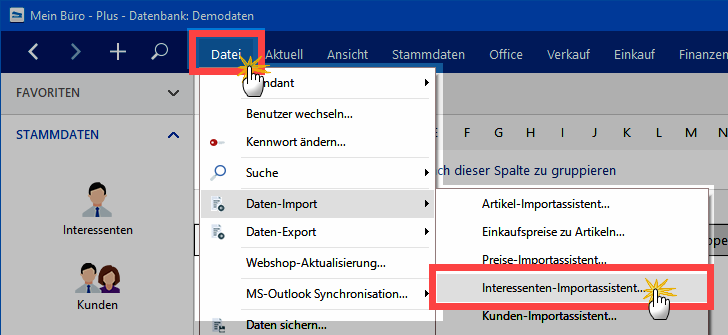 Interessenten Importassistent