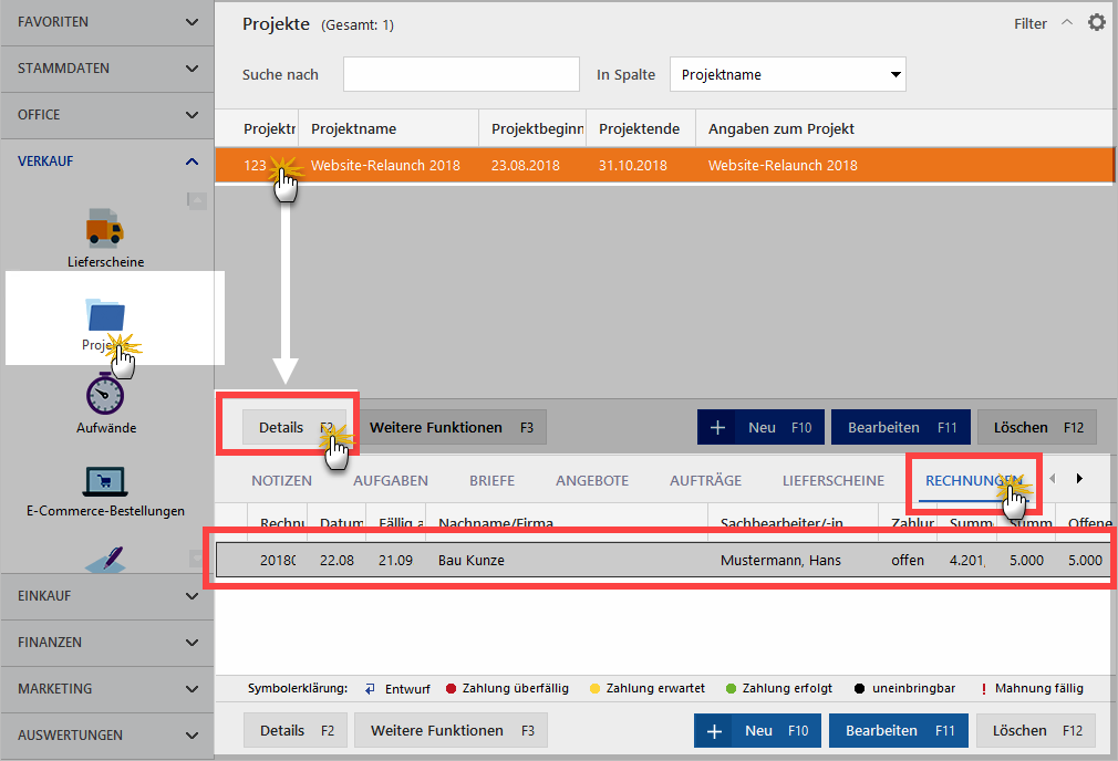 Rechnungsdetails