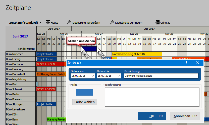 Terminkalender verschieben