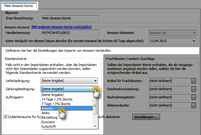 Amazon-Konto anpassen
