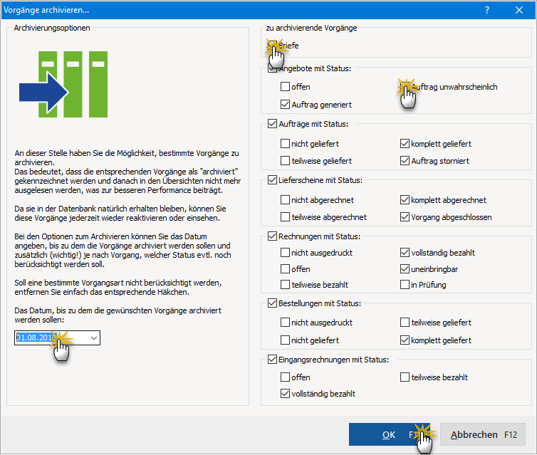 Vorgang archivieren