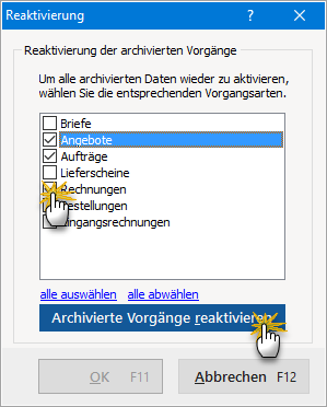 Archivierte reaktivieren