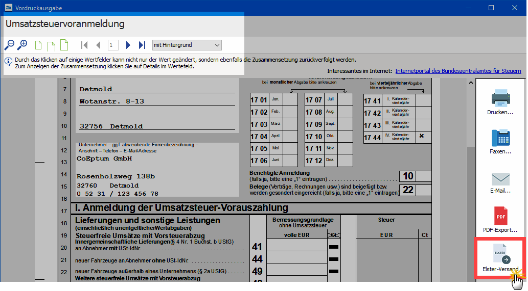 Umsatzsteuervoranmeldung