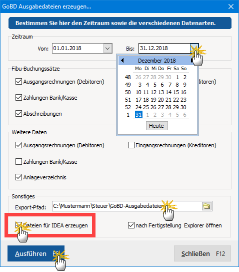 GoBD Ausgabedateien