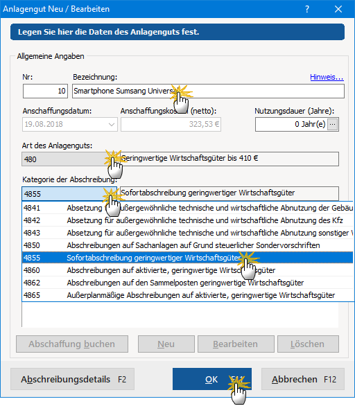 Sofortabschreibung