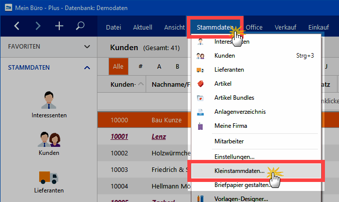 Kleinstammdaten