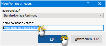 Neue Vorlage anlegen