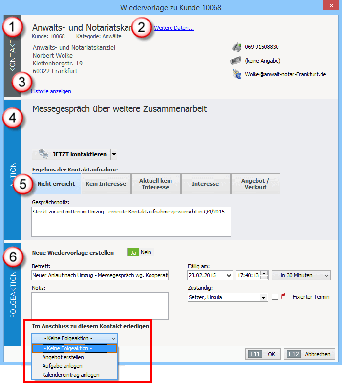 Zusatzmodule Wiedervorlage