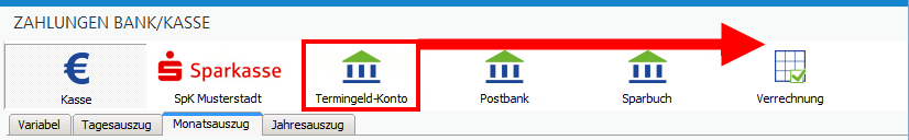 Kontenreihenfolge WISO MeinBüro