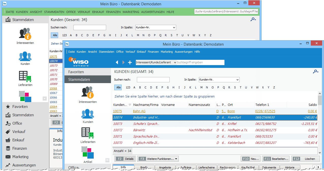 Parallelzugriffe Demodatenbank