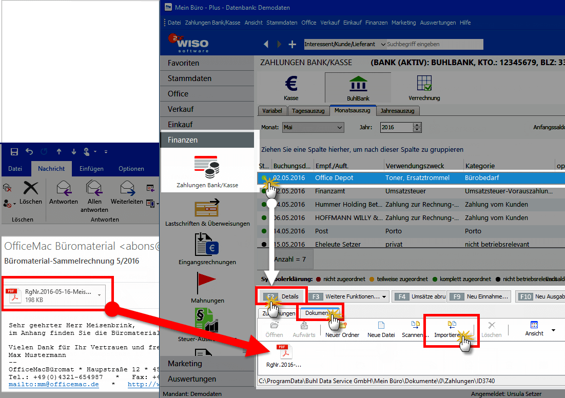 Elektronische belege WISO MeinBüro