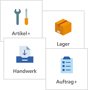Module Artikel Plus, Lager, Handwerk und Auftrag Plus