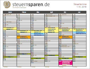 Kalender steuernsparen.de