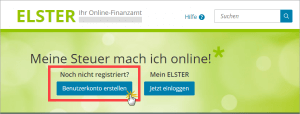 Elster Online Benutzerkonto anlegen