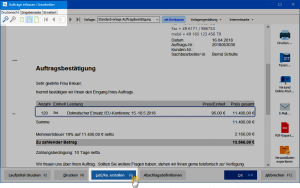 Aufträge erfassen und Akonto-Rechnung erstellen in WISO MeinBüro