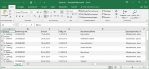 Excel-Datenexporte aus WISO MeinBüro