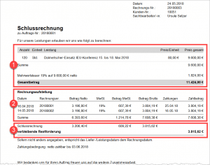 Schlussrechnung erstellen mit WISO MeinBüro Teil 1