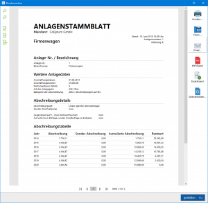 Anlagen Stammblatt in MeinBüro