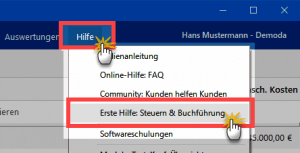 Hilfe Menü MeinBüro