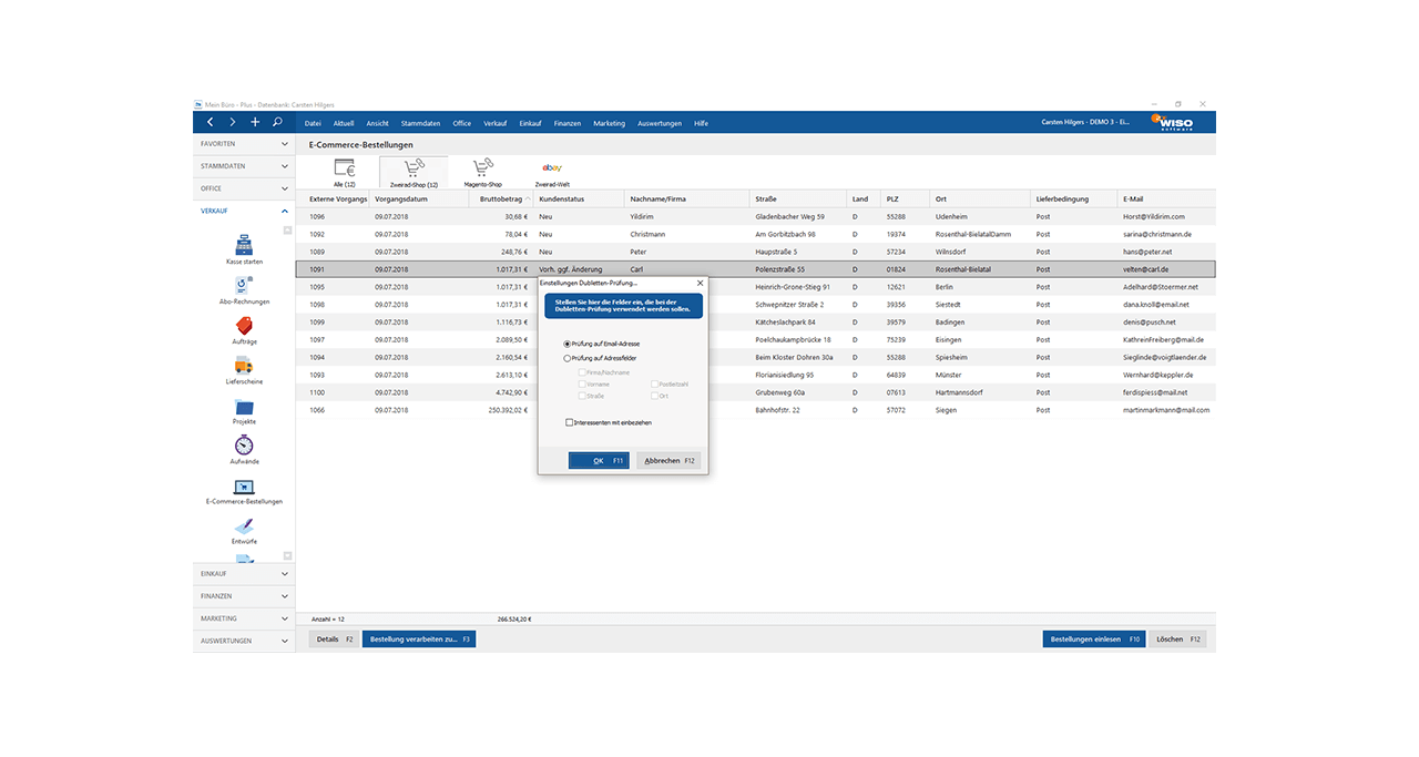 Modul Webselling - MeinBüro - Slider