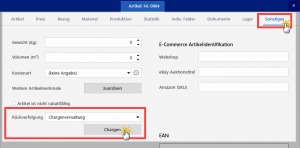 Chargen in MeinBüro erfassen