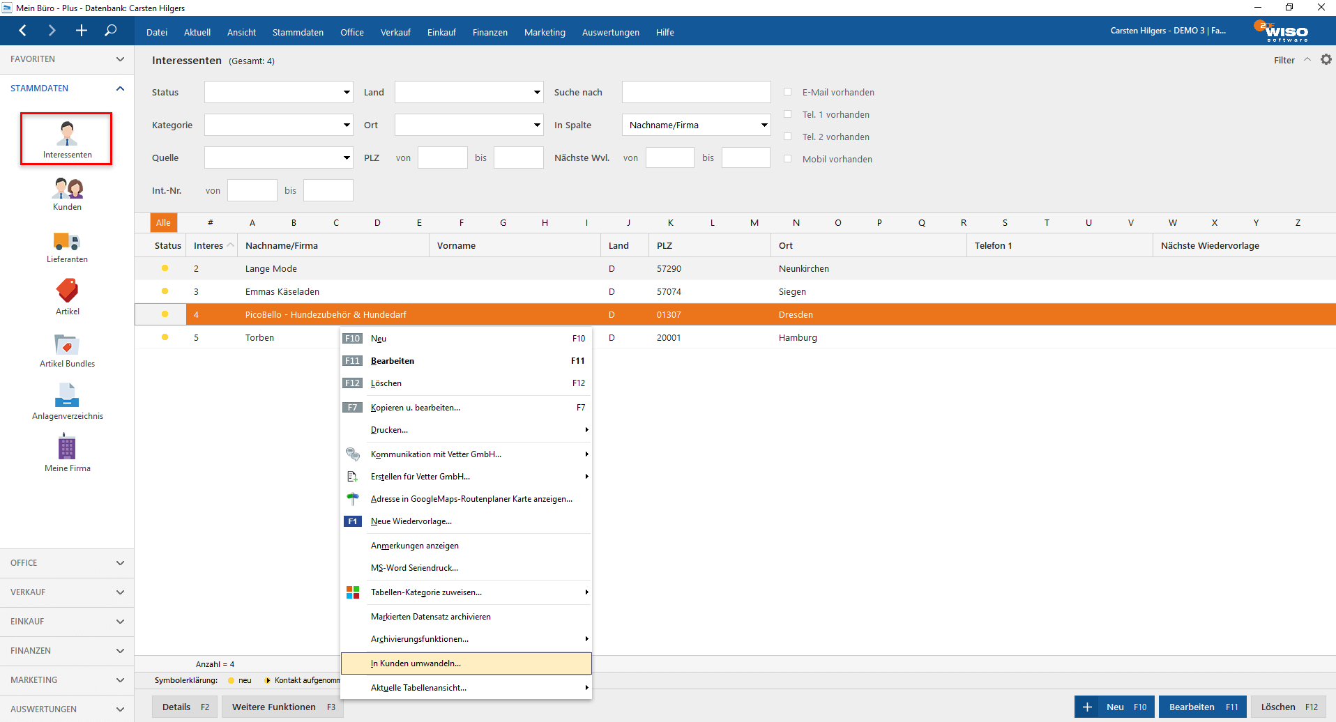 Vom Interessenten zum Kunden