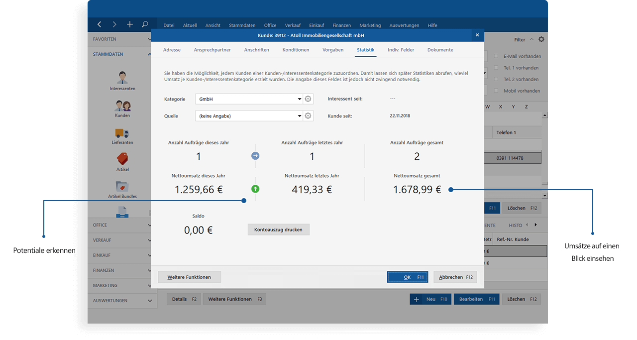 Statistiken einsehen