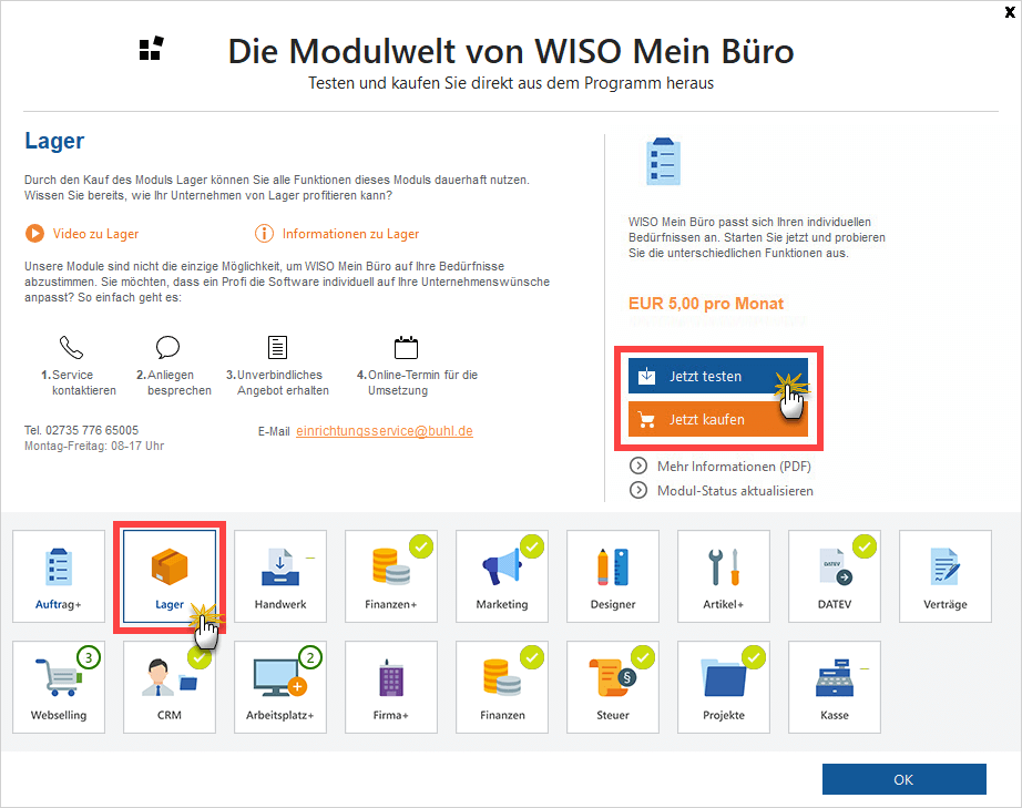 Modulwelt MeinBüro